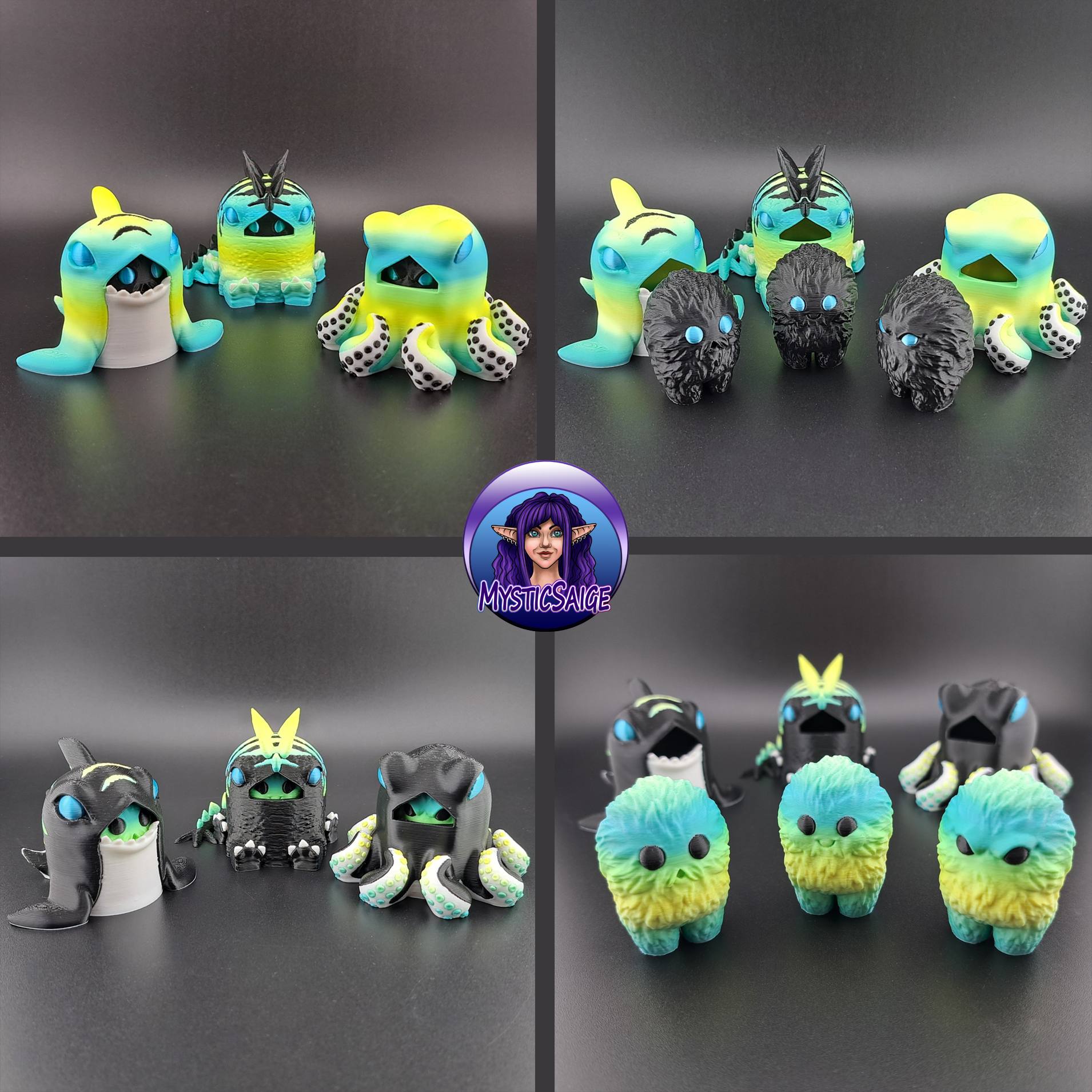 Squatchlings in Costumes - Chibi Cryptids